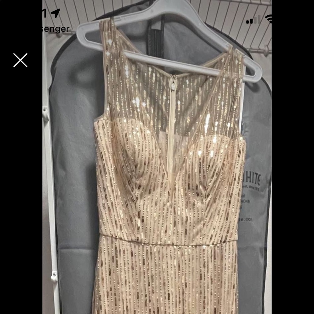 Stunning Champagne Prom, Evening, or Bridesmaid Dress!